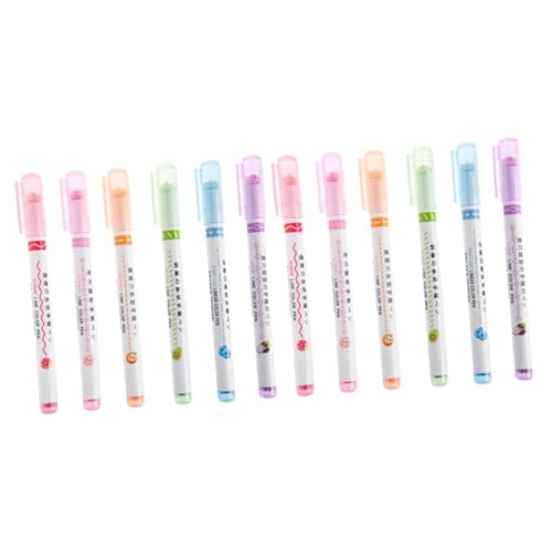 Tofficu 12 Stk Linearer Textmarker Textmarker-tintenmarker Textmarker in Verschiedenen Farben Textmarker Fluoreszierender Stift Expo-marker Markierungen Planke Textmarker Marker Plastik von Tofficu