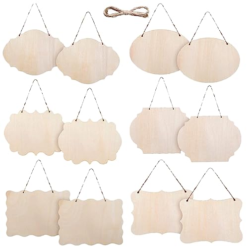 Tofficu 12 Stück Holzchip Auflistung Hausnummernschild Sorority Paddel Blanko Plakette Blanko Schilder Blanko Chips Blanko Flaggen Holzschild Mit Loch DIY Holzscheibe DIY von Tofficu