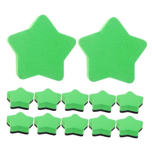 Tofficu 12 Stücke Kreative Mini Sternförmige Magnetische Whiteboard Radiergummis Für Kinder Magnetische Whiteboard Radiergummis Weiß Bord Radiergummi Whiteboard Radiergummis von Tofficu