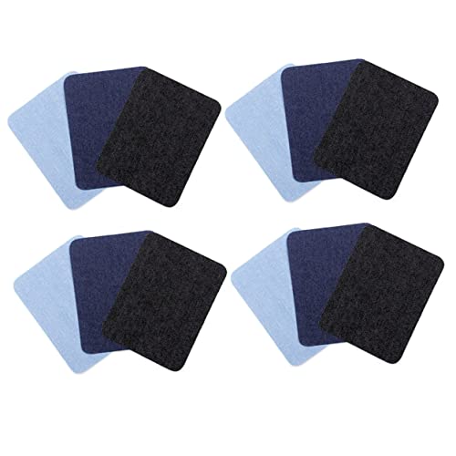 Tofficu 12St Flicken aufbügeln bastelzubehör bügelbild textilklebe knee patch Jeansflicken Gestickte Aufnäher für Jacken bestickter Denim-Patch Flicken für Kleidung Flicken für Hosen von Tofficu