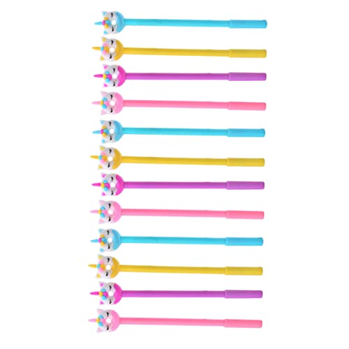 Tofficu 12St Gel Stift Urlaub Kugelschreiber Farbstifte Signaturstift Bürobedarf briefpapier kinder gel pen ballpoint pen Einhorn-Schreibstifte tragbare Zeichenstifte Abs Colorful von Tofficu