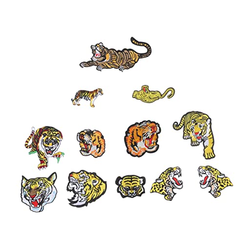 Tofficu 12pcs Mode Bestickte Patches Kleidung Applique Kleidungsstück Patches Chinesische Tiger Patch Dekorative von Tofficu