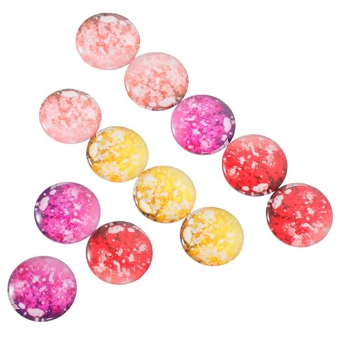 Tofficu 12st Glasfleck Halbrunde Gewölbte Cabochons Schmuck Dekor Selber Machen Diy-edelstein-patch Zubehör Zur Schmuckherstellung Edelsteine ​​cabochon Schmuckzubehör Halbrunde Kuppel von Tofficu