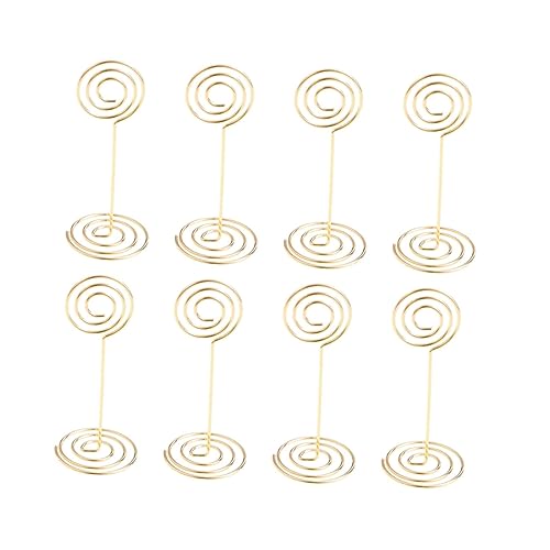 Tofficu 12st Tischnummernhalter Tischmenühalter Partyclips Tischnummer Steht Platzkarten Für Den Tisch Tischdekoration Für Partys Tischnummern Für Die Hochzeit Braut- Esstisch Golden von Tofficu