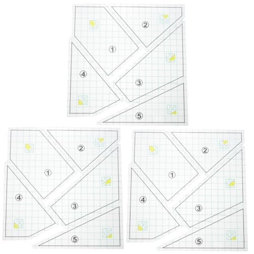 Tofficu 15 Stk Patchwork-Lineal Plattenvorlage zum Quilten Nähschablone zum Quilten sewing pattern sewing ruler Bindewerkzeuge zum Quilten Quiltvorlagen für das Maschinenquilten Plastik von Tofficu