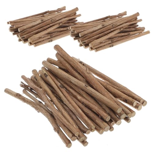 Tofficu 150Pcs Handgefertigte Mal-Requisiten Holzstäbe Foto-Requisite Zweige Hobbyzweige basteln Zweige stecken Holzhandwerk Fotorequisiten Holzstöcke selber machen hölzern Brown von Tofficu