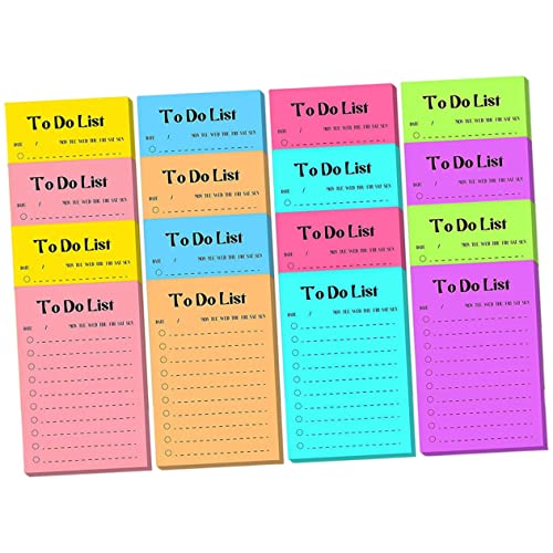 Tofficu 16 fluoreszierendes Papier selbstklebende Notizblöcke tragbare Memo-Aufkleber Scrapbooking-Aufkleber sticky notes book write board multifunktionale Hinweisaufkleber Wohnaccessoires von Tofficu