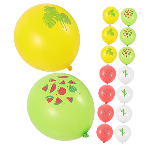 Tofficu 16St hawaiianischer Ballon Helium LED-Ballonlichter Kaktusballons tropisch Gänseblümchen Ballons mottoparty hawaii sommerdeko hawaiianische Ballons Dekorationsballons Emulsion von Tofficu