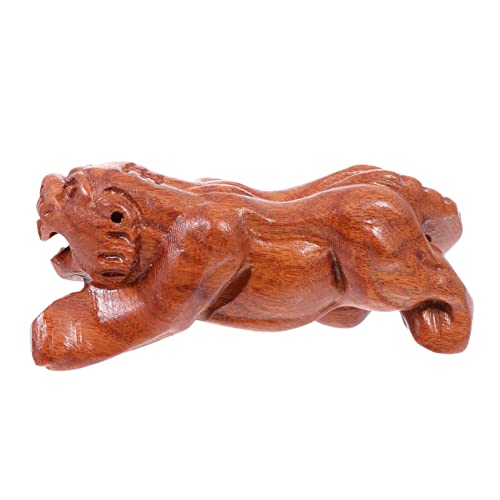 Tofficu 1Stk Holzschnitzerei Sternzeichen Anhänger geschnitztes Gerät kleiner Anhänger Hängende Dekoration Home-Anhänger holzdeko woodcarver Anhänger aus Holz Tiger Sternzeichen Anhänger von Tofficu