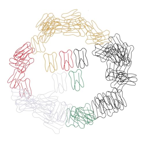 Tofficu 1set Zahn-büroklammer Memo-clips Büroklammern Für Sammelalben Papier Büroklammern Für Hochzeitseinladungen Buch Büroklammer Planer Büroklammern Zahnförmige Büroklammern Eisen 60pcs von Tofficu