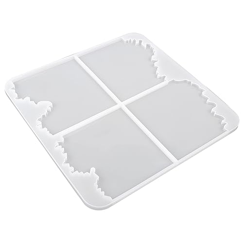 Tofficu 1stk Tischform Epoxidgussformen Schalenmattenform Epoxy-tisch Unregelmäßige Ozeanwellendekoration Diy Dekorationsform Gießen De Para Gelatinas Achat-untersetzerform Weiß Kieselgel von Tofficu