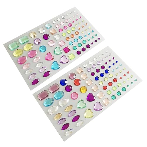 Tofficu 2 Blatt Selbstklebende Acryl Strassperlen Kristalloptik Glitzernde Aufkleber Für DIY Telefonhandwerk Scrapbooking Und Kreative Dekorationen Ideal Für Armbänder Und Mehr von Tofficu