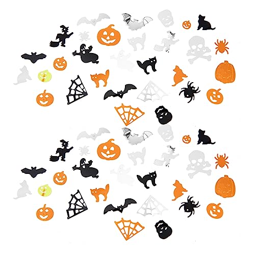 Tofficu 2 Halloween Pailletten Halloween-PVC-Streuungen Halloween-Ornamente Halloween-Pailletten Halloween Pumpkin halloweenkürbis Halloween-Tischstreuungen Party dekorative Pailletten von Tofficu