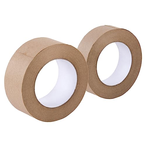 Tofficu 2 Rollen Klebeband Bandspender BH-Tape protect schutzzelt versiegelung bastelmaterial verpackungsmaterial Dichtungsband aus Papier Dichtungsversorgung Abdichtband Kraftpapier Brown von Tofficu