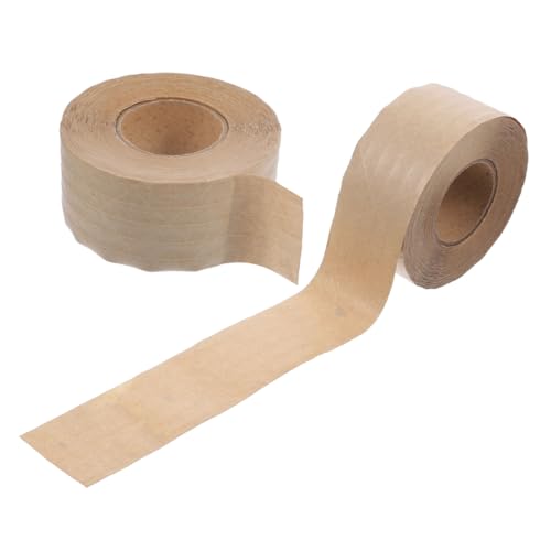 Tofficu 2 Rollen Klebeband aus Kraftpapier Künstlerband zum Zeichnen Verpackungsklebeband aus Papier Wasserklebeband Klebeband für Kunstwerke Rahmenklebeband aus Papier Malerband Brown von Tofficu