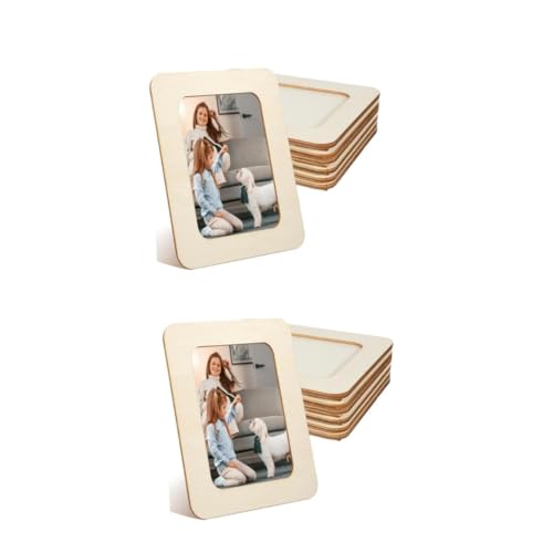 Tofficu 2 Sätze 2Er Set Holz Bilderrahmen Tisch Bilderrahmen Elegante Bilderrahmen Reversfotos Rustikale Bilderrahmen 4X Bilder 5X7 Bilderrahmen DIY Holzrahmen Holzfoto 6 Stück * 2 von Tofficu