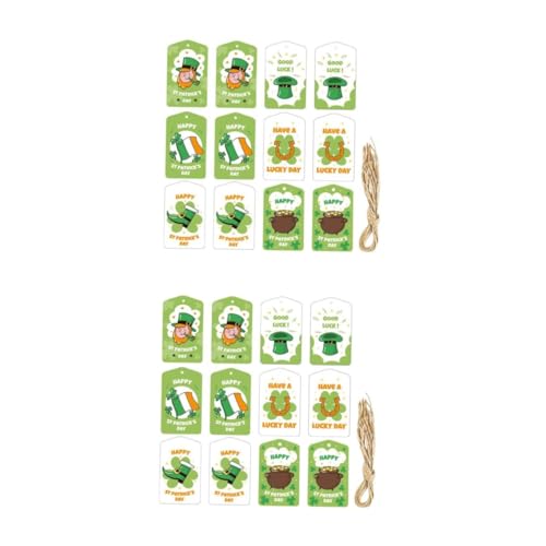 Tofficu 2 Sätze 2Sets Etikettenaufhänger St Patrick'S Day Tags Namensschild St Dekorationen Zum St Patrick'S Day Dankesanhänger Für Gastgeschenke 12 Stück * 2 von Tofficu