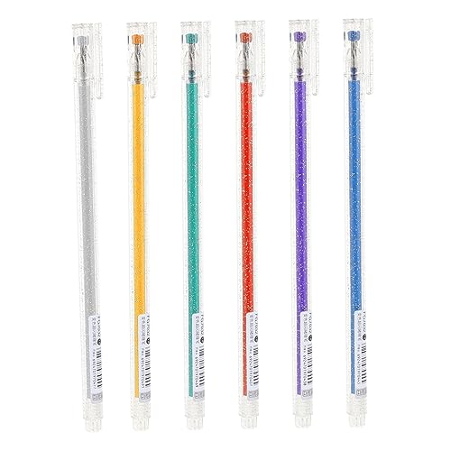 Tofficu 2 Sätze Aquarellstift Im Taschenformat Schreibender Gelstift Stift in Neonfarbe Glitzer Stift Kugelschreiber Gelstifte Gelstift Studieren Kritzelnder Gelstift Plastik 6 Stück * 2 von Tofficu