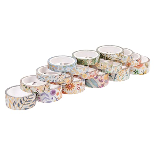 Tofficu 2 Sätze Blumen Und Washi Tape Geldumschläge Umschlag Geschenkeboxen Klebebandspender Dekorative Washi-klebebänder Washi-aufkleber Dekorative Bänder Japanisches Papier 18 Rollen*2 von Tofficu