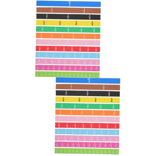 Tofficu 2 Sätze Bruchstreifen Zappeln Mathe- Magnetspielzeug Magnetisches Zeichenbrett Kleinkinder Kinderspiele Magnetische Zappelmagnete Puzzle Bruchkacheln Schaum von Tofficu