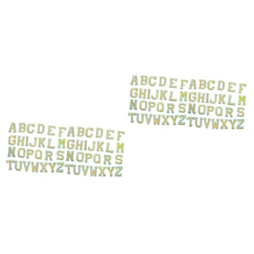 Tofficu 2 Sätze Buchstaben-patch Alphabet-patch Tasche Bestickter Aufnäher Applikationen Selber Nähen Patches Nähen Kleider Buchstabenpatches Aufnähen Nähpflaster Vliesstoff 52 Stück * 2 von Tofficu