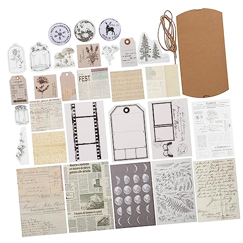 Tofficu 2 Sätze DIY-Handkontoaufkleber Retro-Scrapbooking-Papier handgemachte Aufkleber scrapbooking sticker scrapbook stickers selbstklebende dekorative Aufkleber Papieraufkleber von Tofficu