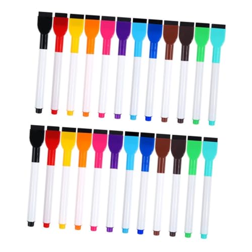 Tofficu 2 Sätze Farbiger Whiteboard-stift Farbe Planke Tafel Flair-stifte Expo-marker Markierungen Bretter Abwaschbare Marker Farbige Stifte Kreide Pinselstift Weiß Filzbürste 12 Stück * 2 von Tofficu