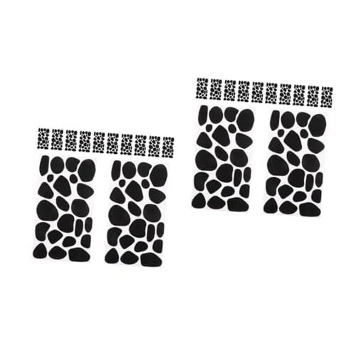 Tofficu 2 Sätze Filzaufkleber Aufkleber Für Kinder Wandaufkleber Kinder Diy Aufkleber Filz-kinder-diy-aufkleber Schwarze Kinder-diy-aufkleber Wandtattoo Kinder Gefühlt Black 12 Blatt * 2 von Tofficu