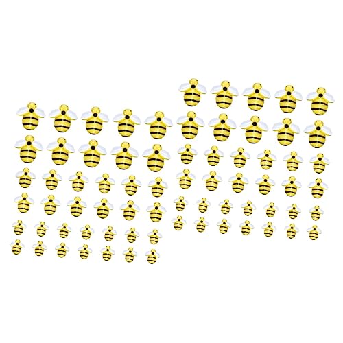 Tofficu 2 Sätze Harz Biene Cute Decor Giteer Safe Basteln Sie -edelsteine Figuren Dekor Ballons Bastelset Biene Schmuckzubehör Aus Harz Cartoon-bienen-anhänger Yellow 45 Stück * 2 von Tofficu