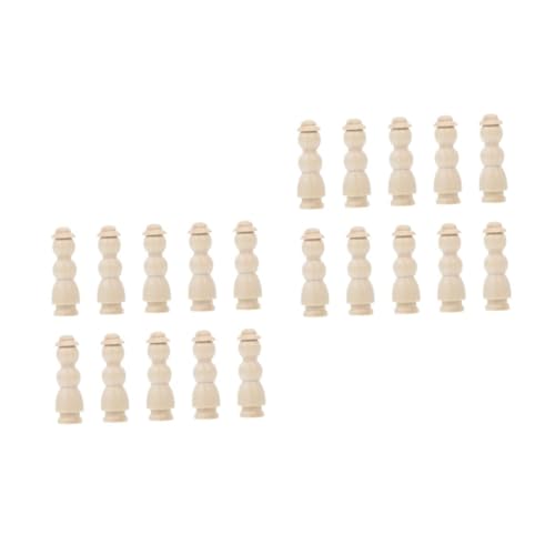 Tofficu 2 Sätze Holz Schurke Puppen Miniatur Bausätze Kleinkinder Bastel Set Für Bastelset Für Holzfiguren Selber Machen Unfertiger Holzpflock Hölzern Khaki 10 Stücke * 2 von Tofficu