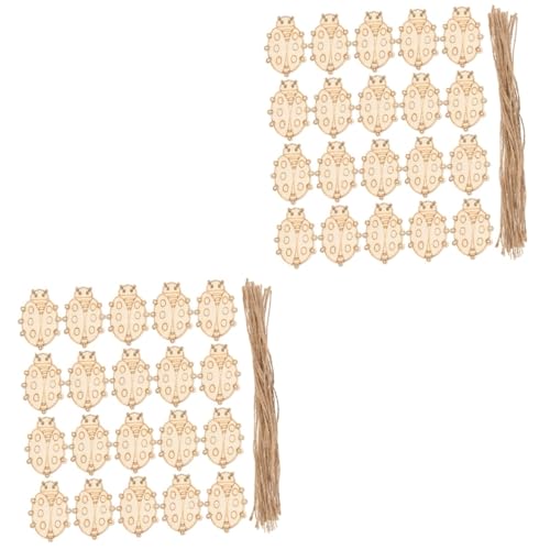 Tofficu 2 Sätze Holzanhänger Unfertige Holzscheiben Diy-chip Dekorative Holzscheiben Diy-holzhandwerk Holzscheiben Für Mittelstücke Marienkäfer-holzscheiben Beige Hölzern von Tofficu