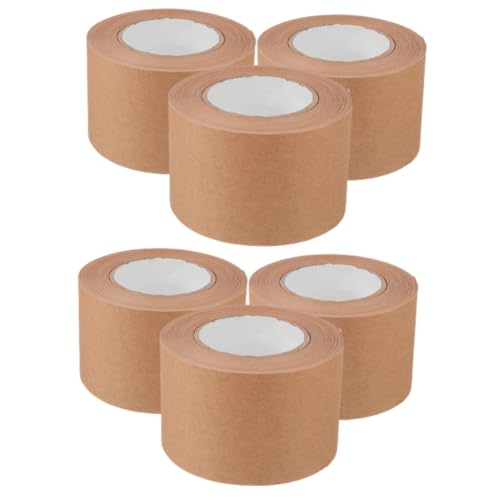 Tofficu 2 Sätze Klebeband Aus Kraftpapier Kraft-versandband Dichtungsband Aus Papier Kraftdichtband Packband Aus Papier Verpackungsklebeband Aus Papier Kraftband Light Brown 3 Rollen * 2 von Tofficu