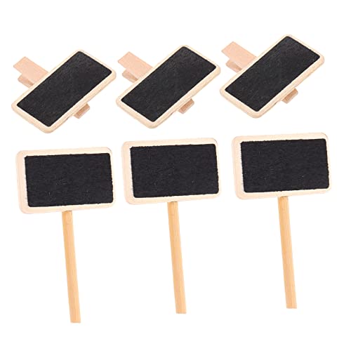 Tofficu 2 Sätze Kleine Tafel-haftnotizen Tafelzeichen Klare Clips Hängende Tafel Mini-fotoclips Hintergrundclips Tafelschild Für Den Tisch Planke Hochzeitsdeko Holz 50 Stück * 2 von Tofficu