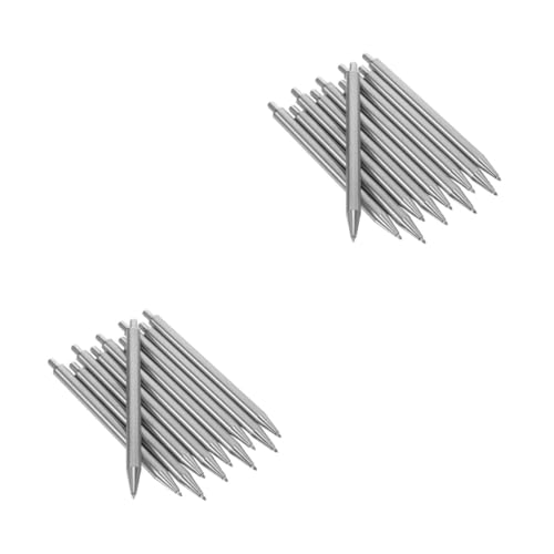 Tofficu 2 Sätze Kugelschreiber Aus Edelstahl Eingabestifte Stifte Zum Schreiben Hausbedarf Büromaterial Für Den Schreibtisch Büroschreibstift Rostfreier Stahl Silver 10 Stück * 2 von Tofficu