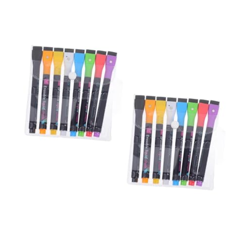 Tofficu 2 Sätze Löschbarer Lampenstift Trockenlöschmarker Mit Feiner Spitze Magnetische Whiteboard-marker Trocken Abwischbare Marker Für Kleinkinder Whiteboardstift Pp 8 Stück * 2 von Tofficu