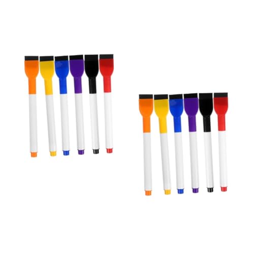 Tofficu 2 Sätze Löschbarer Whiteboard-marker Wasserlösliche Stifte Whiteboard Stifte Set Tücher Löschbarer Tafelstift Vakuum Löschbare Markierungen Trockener Löschstift Abs 6 Stück * 2 von Tofficu