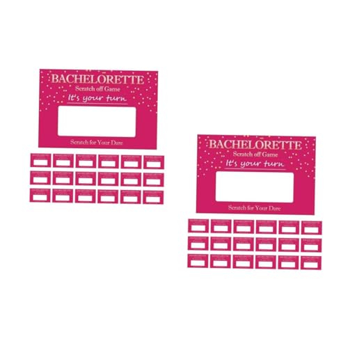 Tofficu 2 Sätze Partyspielkarten Bachelorette-dekor Spielkarten Für Die Braut Bachelorette-spielkarten Bachelorette Dekorationen Junggesellinnenabschied Liefert Rosy Papier 20 Blatt*2 von Tofficu