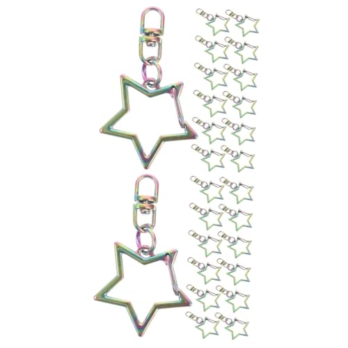 Tofficu 2 Sätze Pentagramm Schlüsselanhänger Stern Anhänger Rostfreie Schlüsselanhänger Federschnapper Schlüsselanhänger Schnallen Selber Machen Dekorativer Schlüsselanhänger 30 Stück * 2 von Tofficu