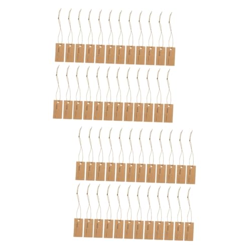 Tofficu 2 Sätze Preisschild Aufkleber Schlüsselanhängerringe Langhantel-etikett Whitepaper-preisschild Leere Preisschilder Für Schmuck Geschenketikett Kraftpapier Light Brown 100 Stück * 2 von Tofficu