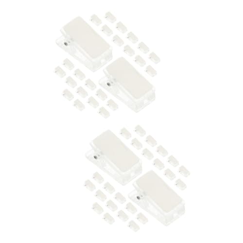 Tofficu 2 Sätze Selbst Klebender Clip Kabelclips Kleben Clips Für Arbeitsabzeichen Jumbo-ordner-clips Namensschild-clips Jumbo-büroklammern Zeichenclip Plastik Transparent 35 Stück * 2 von Tofficu