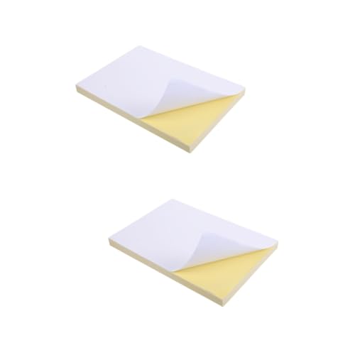 Tofficu 2 Sätze Selbstklebendes Druckpapier Scrapbook-aufkleber Glänzendes Aufkleberpapier Klebesticker Stickers Aufkleber Etikettenpapier Für Drucker Aufkleberpapier Bedrucken 100 Blatt*2 von Tofficu