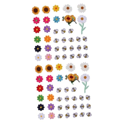 Tofficu 2 Sätze Sonnenblumenfeld Gestickte Aufnäher Kleidung Party-patch Foo Nähzubehör Blumenmuster Kleider Bügeleisen Dekorative Applikationen Cartoon-nähflicken Polyester 36 Stück * 2 von Tofficu