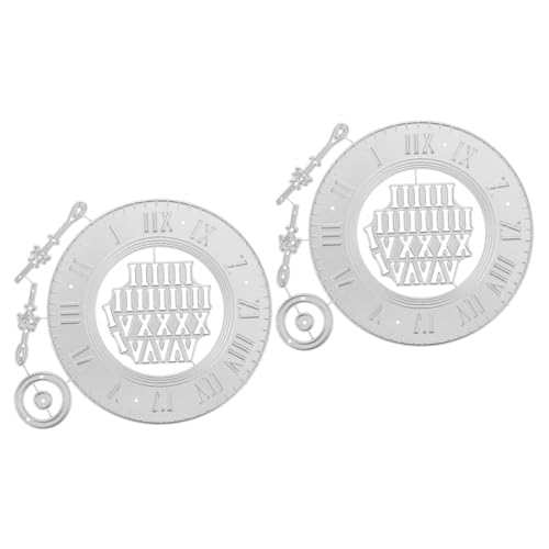 Tofficu 2 Sätze Stanzform Eckenschneider kartenherstellung gestanzt Uhrenform Schneideform für Bastelarbeiten Prägefolder für die Kartenherstellung Schablonen für die Kartenherstellung von Tofficu