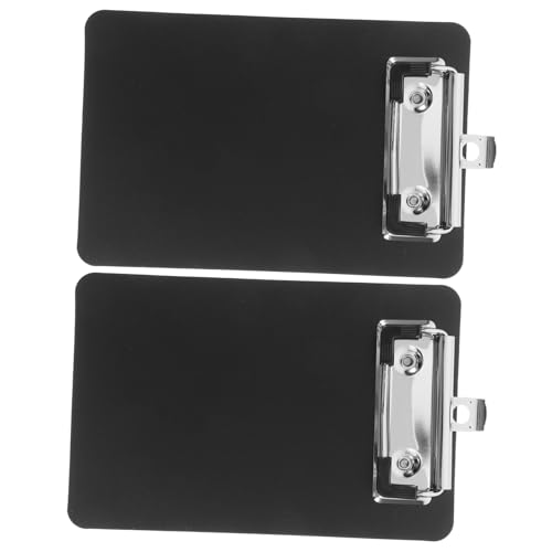 Tofficu 2 Stk Schreibblockhalter Dokumentenorganisator Low-profile-zwischenablage Dokumentenhalter -klemmbrett Portfolio-dateiordner Clip-schreibtafel Bau-zwischenablage Black Pp von Tofficu