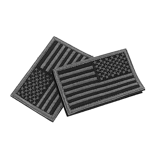 Tofficu 2 Stück Aufnäher Mit Amerikanischer Flagge Retro Willkommen Rennflagge Alle Stolz Duo Zu Combo Cool Auto Wettrennen Uniform Gemacht Trumpfflagge Abzeichen Sticken Ösen Grey Stoff von Tofficu