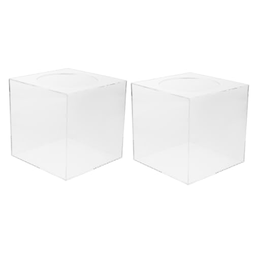 Tofficu 2 Stück Box Kleine Lotteriebox aus Acryl aufbewahrungskorb storage boxes Abstimmungs-Aufbewahrungsbehälter Geschenkboxen für Hochzeiten Lotteriefall Fundraising-Artikel zum Verkauf von Tofficu