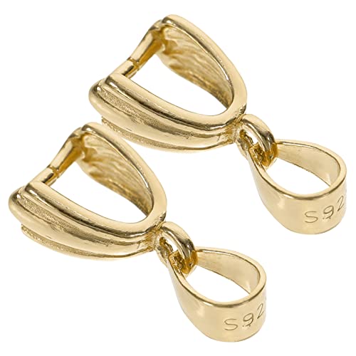 Tofficu 2 Stück Sterling Silber Klemmclip Verschluss Herstellung Anhänger Halskette Charm Halter Halskette Kettenverbinder Schmuckzubehör Schmuck Karabiner Schmuckverbinder Golden 925 Tofficu 2 Stück Sterling Silber Klemmclip Verschluss Herstellung Anhänger Halskette Charm Halter Halskette Kettenverbinder Schmuckzubehör Schmuck Karabiner Schmuckverbinder Golden 925 von Tofficu