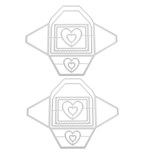 Tofficu 2 Stück Teiliges Herz Umschlag Metall Stanzformen aus Robustem Kohlenstoffstahl für Präzises Schneiden und Hintergrundrahmen für Scrapbooking Kartengestaltung und DIY Tofficu 2 Stück Teiliges Herz Umschlag Metall Stanzformen aus Robustem Kohlenstoffstahl für Präzises Schneiden und Hintergrundrahmen für Scrapbooking Kartengestaltung und DIY von Tofficu