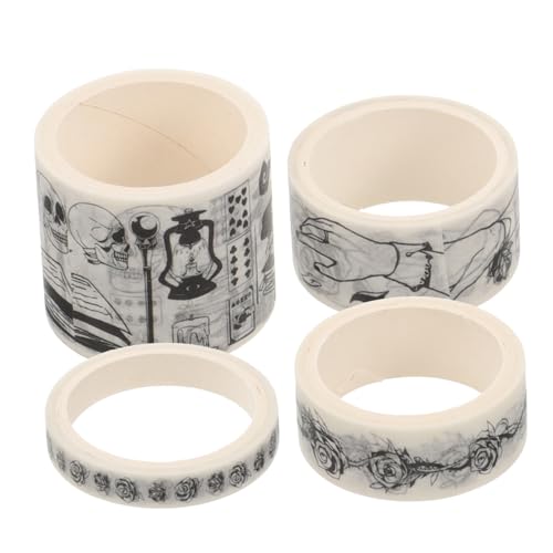 Tofficu 20 Rollen Washi-Tape-Aufkleber bedrucktes Washi-Tape breites japanisches Klebeband dekoratives Klebeband scrapbbok büromaterial handgemachte Versorgung Handkontoband Papier Brown von Tofficu