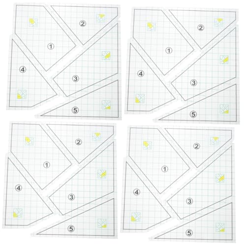 Tofficu 20 Stk Patchwork-Lineal Stofflineal zum Quilten Nähschablone für Lineal Quiltschablonen sewing pattern sewing ruler Quiltlineale zum Schneiden Vorlagen für Kleidung Plastik von Tofficu